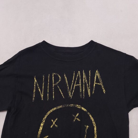 Nirvana Casual Pullover Graphic T-Shirt Adult Mens Size Small S Black - Picture 1 of 11